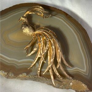 Avon Gold Tone 1969 Bird of Paradise Brooch